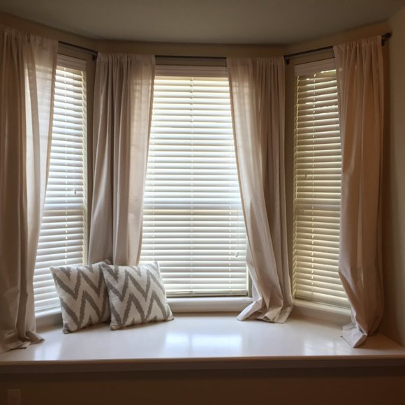 Threshold Cream Rod Pocket Curtains - Picture 2 of 2